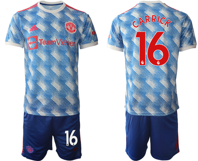 Men 2021-2022 Club Manchester United away blue #16 Soccer Jersey->manchester united jersey->Soccer Club Jersey